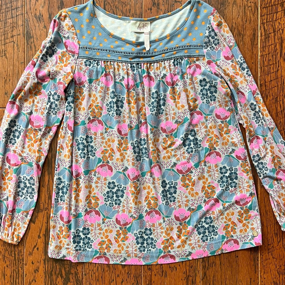 Matilda Jane Pink and Blue Floral Blouse